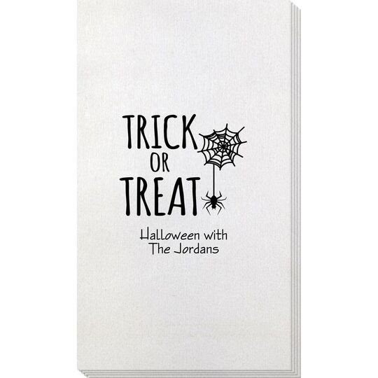 Trick or Treat Spider Bamboo Luxe Guest Towels